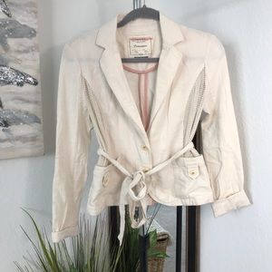Anthropologie Cartonnier Tie Waist Blazer